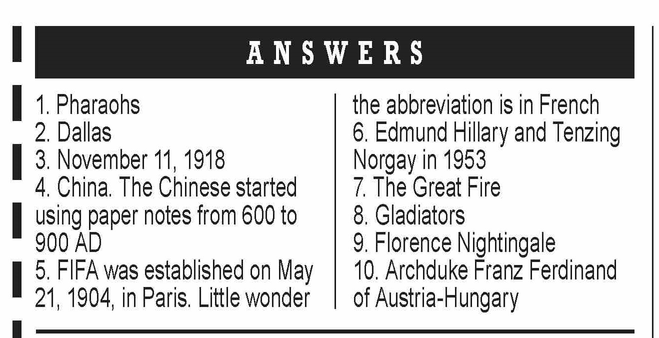 History Quiz With Answers