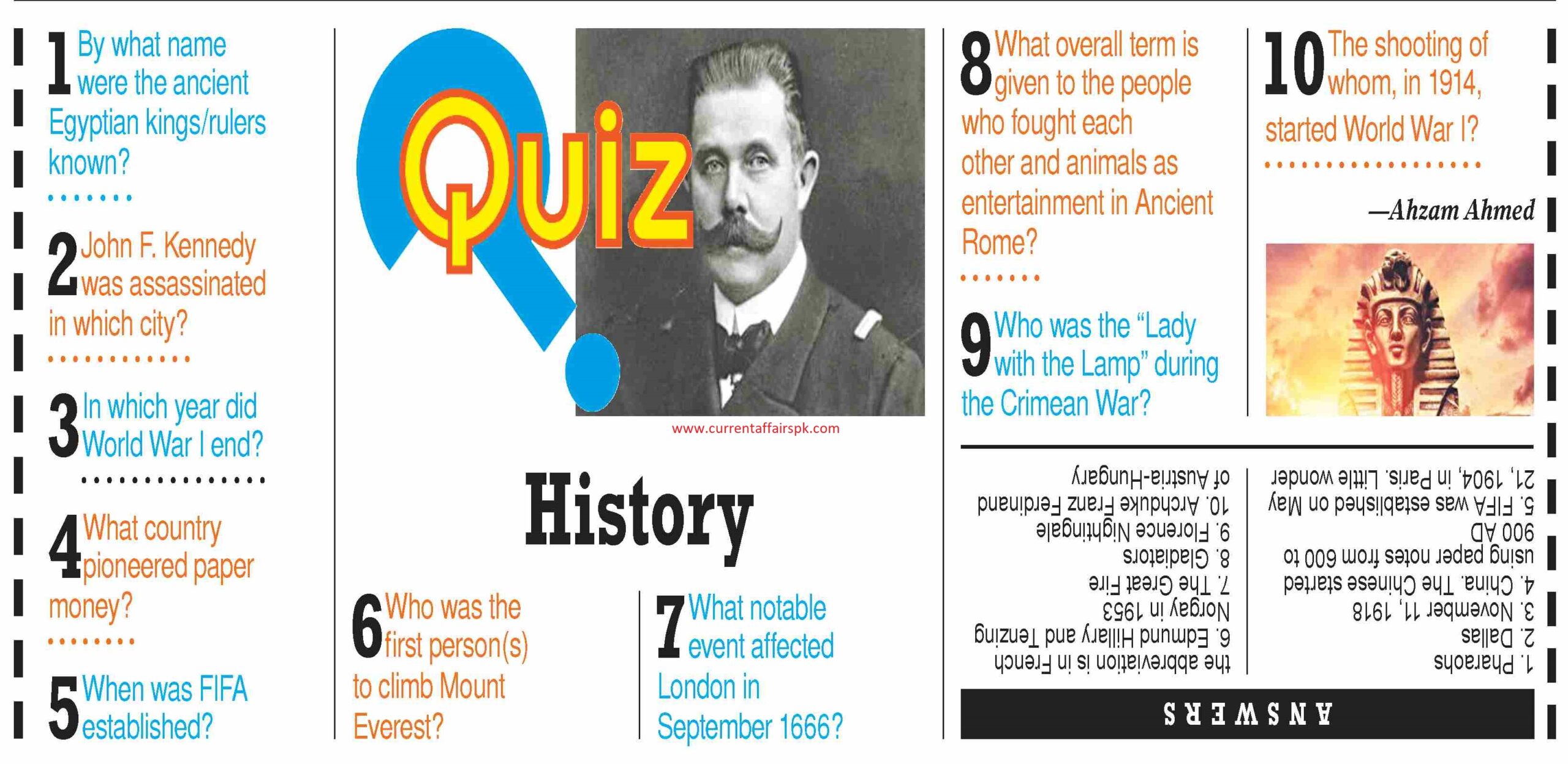 History Quiz With Answers