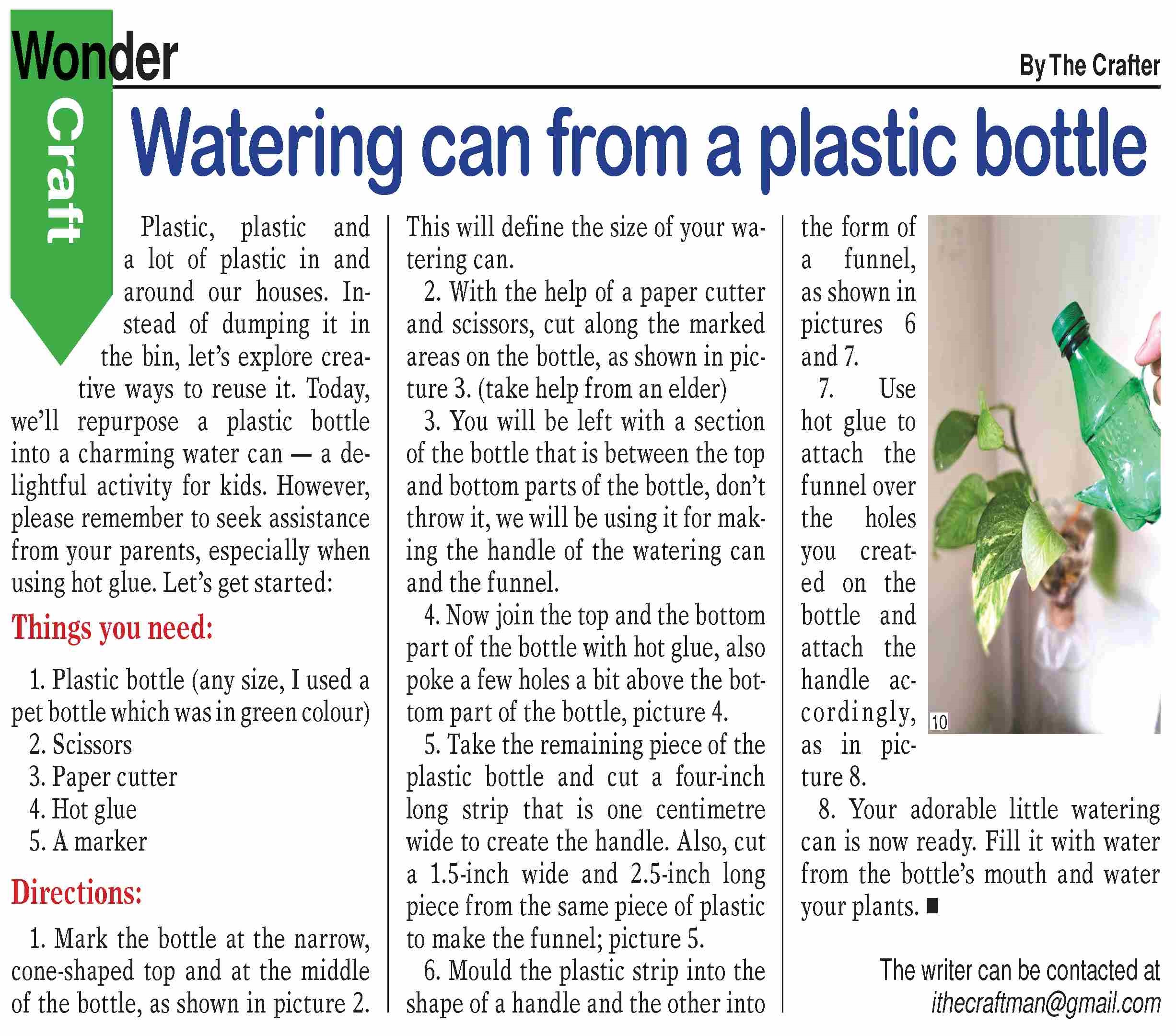 How to do it - Watering can from a plastic bottle in detail