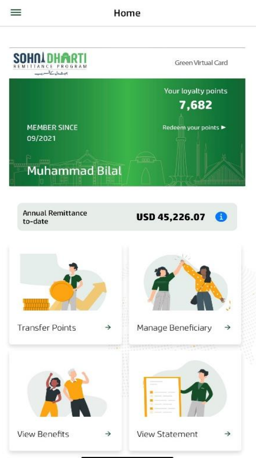 Sohni Dharti Remittance Program Login SDRP App & Click Redeem Your Points