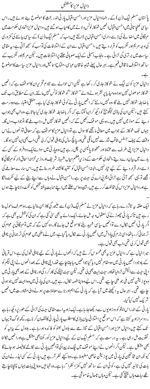 Muzammil Suherwardy Column About Ahsan Iqbal & Daniyal Aziz Issue